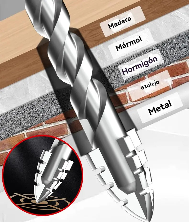 🥇【3+4+5+6+8+10+12mm】Broca excéntrica de acero de tungsteno superduro de séptima generación con borde dentado
