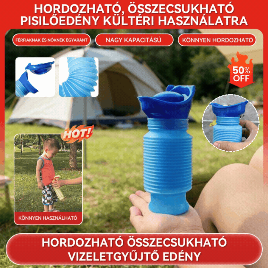 🔥Hordozható összecsukható piszoár férfiaknak, nőknek, gyermekeknek és időseknek - Újrafelhasználható piszoárok