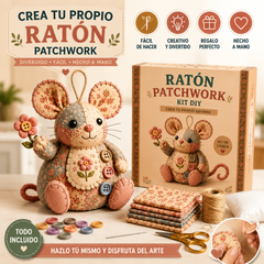 💥⏰50% de descuento🧵 Exquisito kit de costura DIY para ratón de patchwork