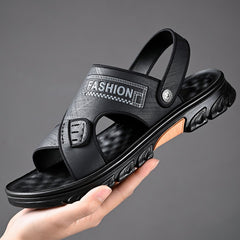 🔥【38-44】Sandalias de cuero genuino con suela blanda y superficie blanda Sandalias de cuero de aviador, un zapato para dos