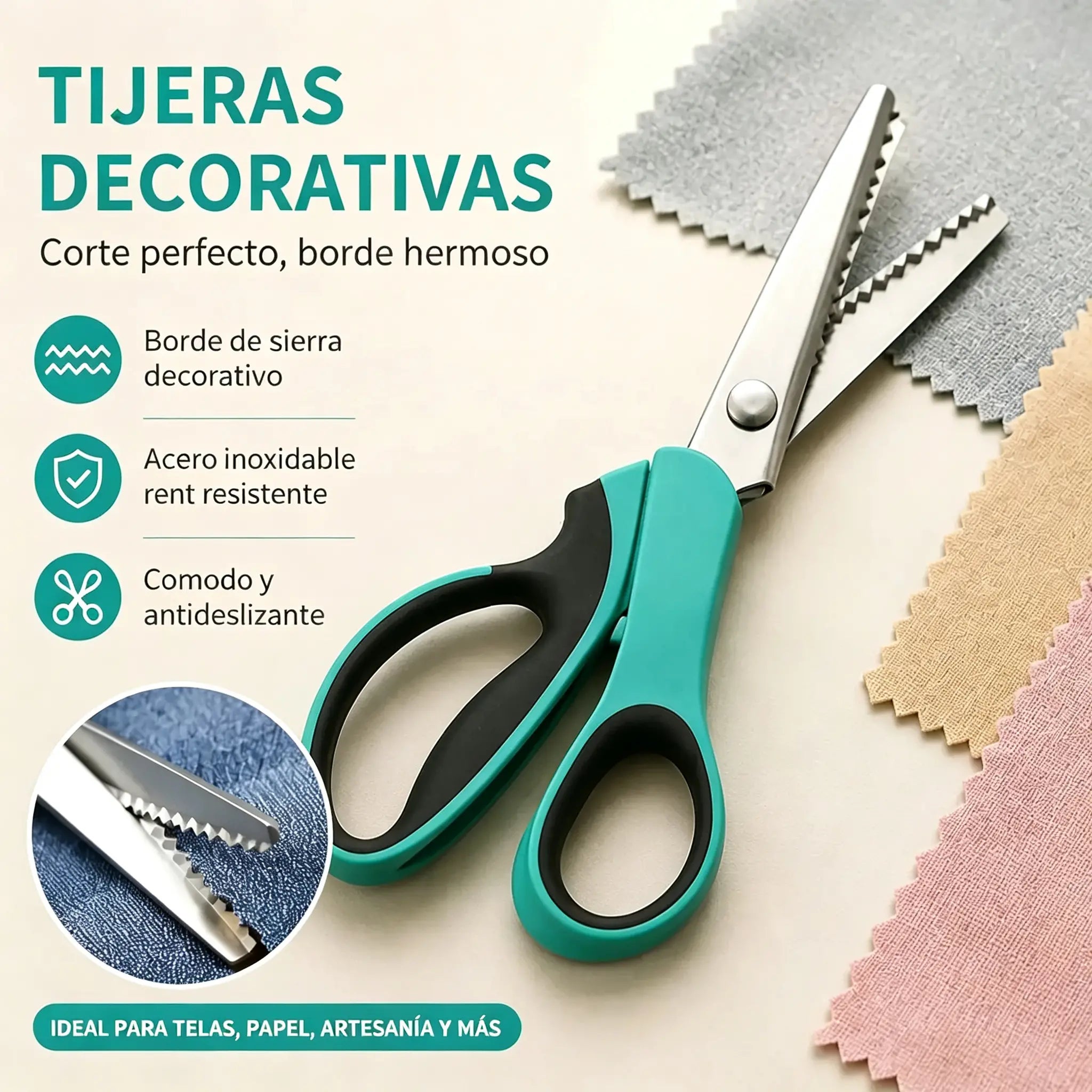 🔥✂️ Tijeras dentadas profesionales - Tijeras de tela afiladas y dentadas