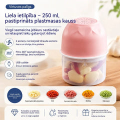 Elektrisks, bezvadu mini gaļas smalcinātājs