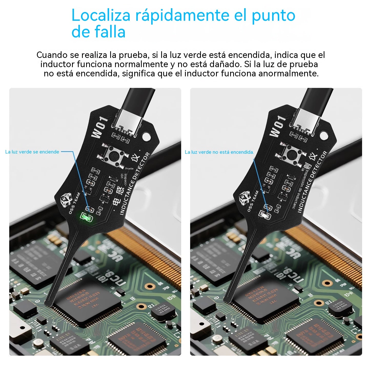 🔥【Compre 1 y obtenga 1 gratis：2 piezas】🛠️Probador de inductancia OSS. 📱 Se utiliza para solucionar problemas de inductores en placas base electrónicas.
