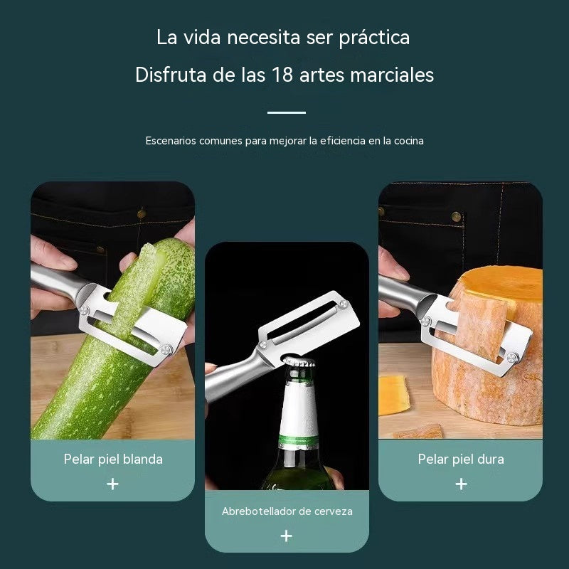Un juego de 4 piezas cuesta solo 25 euros 🍴✨ Pelador de verduras multifuncional para la cocina