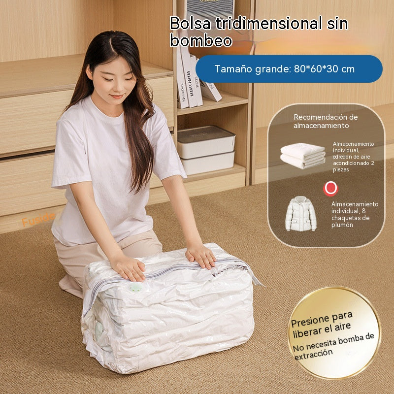【5 piezas】Bolsas de compresión de gran capacidad, selladas al vacío y que no requieren extracción de aire.