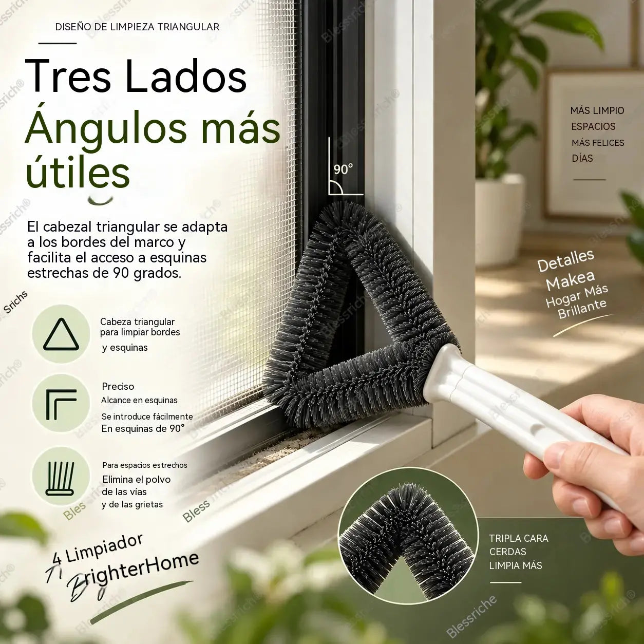 🔥Compre 1 y obtenga 1 gratis（2 piezas）🧹Cepillo para limpiar mosquiteras, elimina el polvo fácilmente🧽Cerdas duraderas, limpieza profunda sin necesidad de desmontar🪟