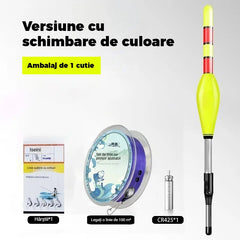 Flotador automático de profundidad ajustable con excelente visibilidad nocturna. ¡Cambia de color al instante cuando pica un pez! ¡No te pierdas ni un solo lugar de pesca!