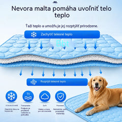 📢 50% zľava 🔥! Chladiaca podložka pre domáce zvieratá (bez nutnosti plnenia vodou) 🧊 — Vyrobená z priedušnej oxfordskej látky; vhodná do všetkých typov pelechov alebo prepraviek pre domáce zvieratá.