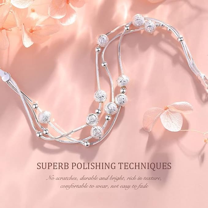 ✨✨【Compra 1, llévate 1 gratis】Pulsera de cuentas de la suerte de plata 999 con diseño grabado