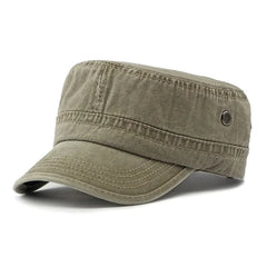 Gorra de cadete militar lavado, estilo vintage, para mujeres y hombres