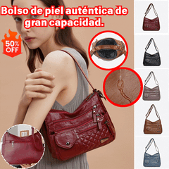 🔥Bolso de cuero suave de gran capacidad y múltiples capas para mujer
