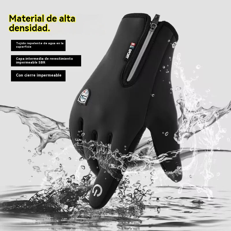 🔥❄️⛷️Otoño e invierno al aire libre ciclismo escalada guantes de esquí cálidos guantes de lana impermeables a prueba de viento🧤
