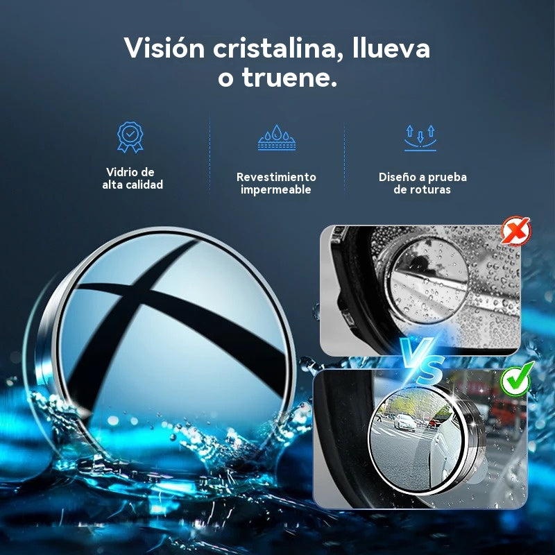 😍🚗【2 por 22 euros】👍Espejo retrovisor de marcha atrás para automóvil Espejo redondo pequeño ajustable en 360 grados