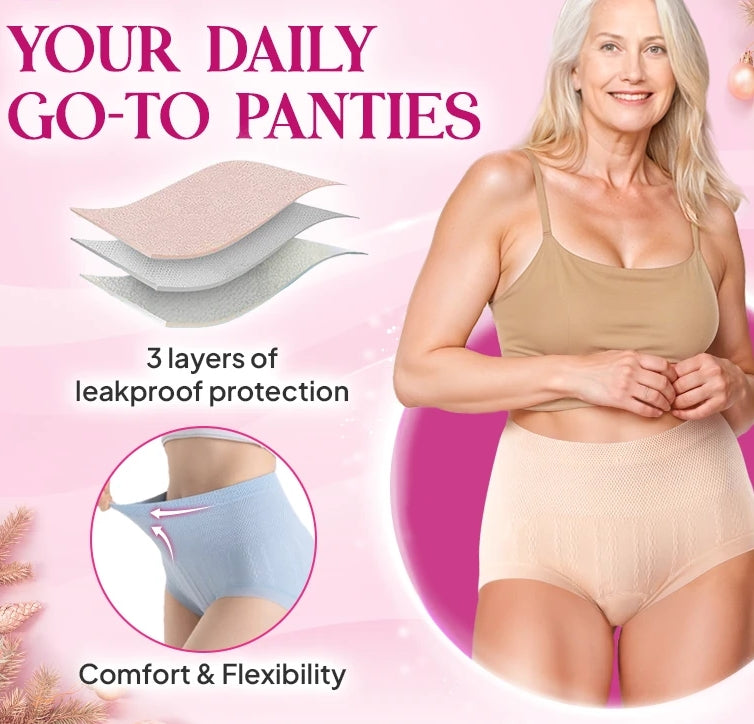 【¡Compra 4 y llévate 4 gratis! 】Ropa interior antibacteriana de talle alto que ayuda a adelgazar (M-XL)