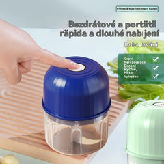 Elektrický sekáček na česnek, přenosný mini sekáček na zeleninu