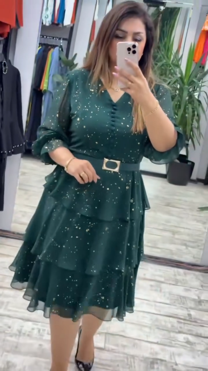 【S-5XL】Vestido holgado de gasa de talla grande | Cómodo y transpirable, ideal para el verano.