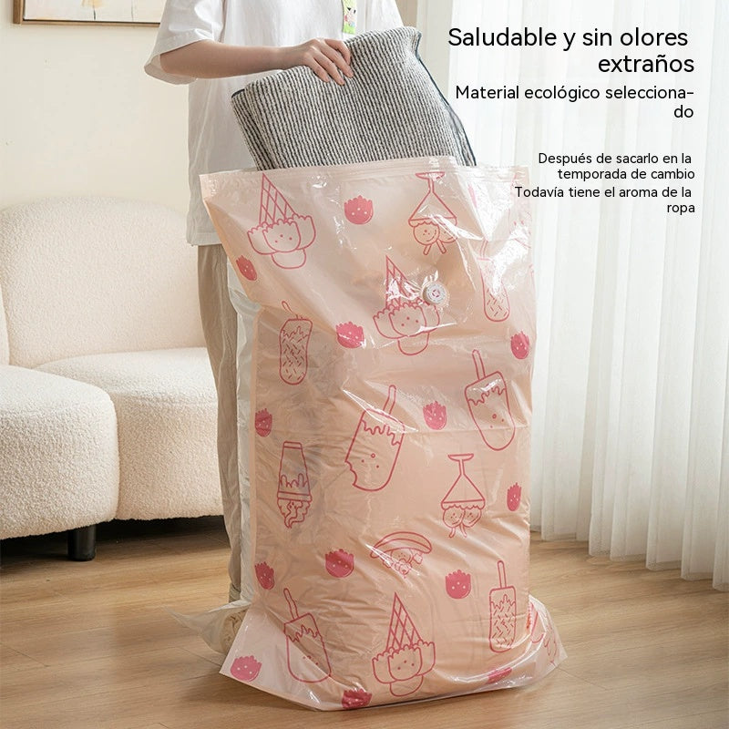 👕🧳【Juego de 5 piezas】【50*65*30cm】✨Bolsa de almacenamiento de ropa al vacío impresa, reforzada y sellada, a prueba de humedad.