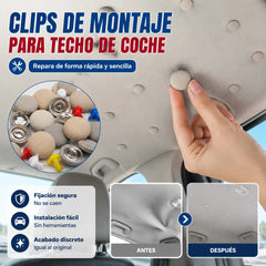 🔥【60 piezas】Hebillas de desmontaje de lona para techo de coche (incluye kit de herramientas de instalación)