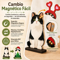 ❤️Decoración magnética de madera reemplazable para estantes