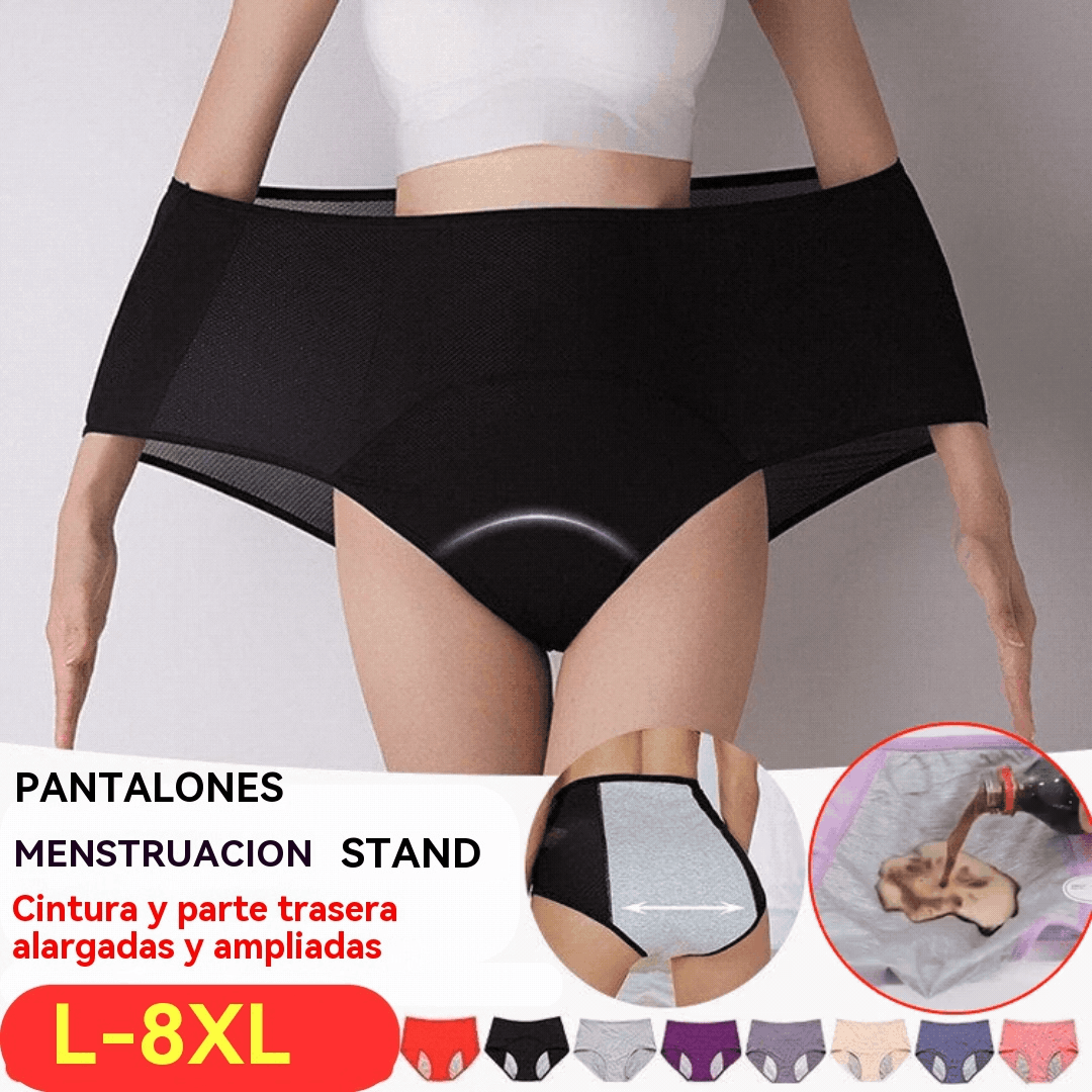 🔥【6 piezas】🩲Superoferta Último día: Ropa interior de cintura alta a prueba de fugas mejorada 2026