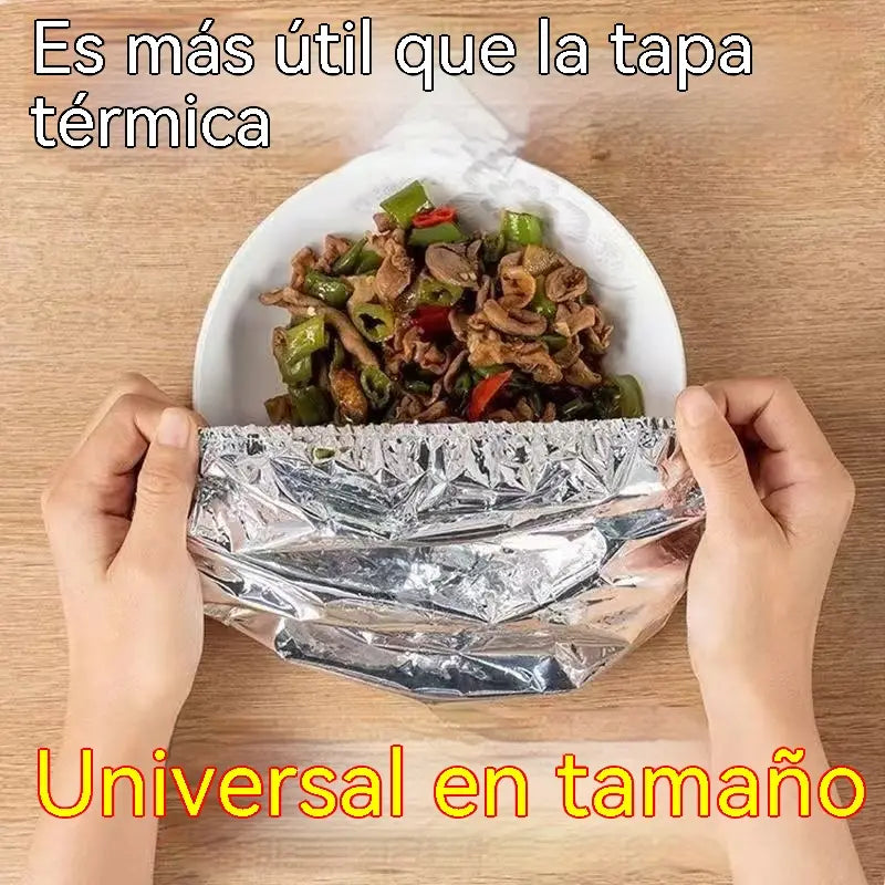 💥【50 piezas】🍎🔥 Cubierta aislante de papel de aluminio apto para alimentos
