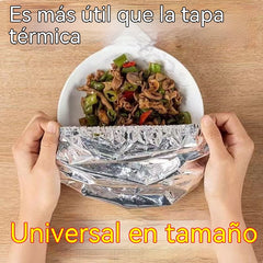 💥【50 piezas】🍎🔥 Cubierta aislante de papel de aluminio apto para alimentos