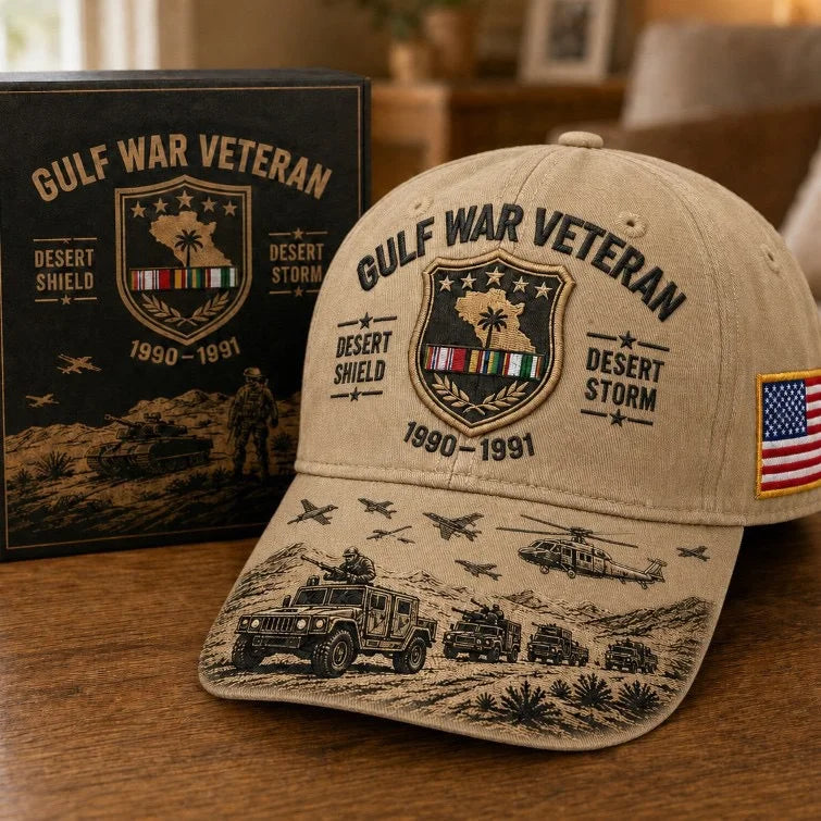 🧢⭐Gorra de béisbol conmemorativa para veteranos de la Guerra del Golfo