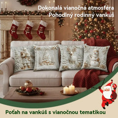 【4 kusy】Vánoční výprodej 49% SLEVA🎄Povlak na polštář s vánoční tématikou