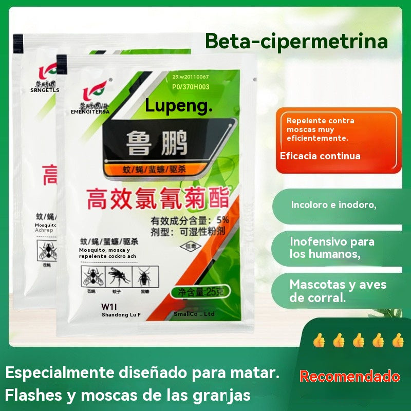 🦟🪰【10 bolsas】El insecticida en polvo de cipermetrina de alta eficiencia más eficaz, se puede utilizar en granjas/hogares/exteriores