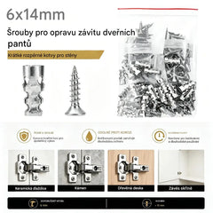 🛠️【100 párů】🔩 Sada samovrtných kotev do sádrokartonu se šrouby 🧱 – Snadno instalovatelné příslušenství pro montáž na zeď
