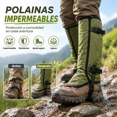 Calentadores de piernas impermeables para senderismo al aire libre, protección contra mordeduras de serpiente，Polainas impermeables para senderismo y aventuras al aire libre