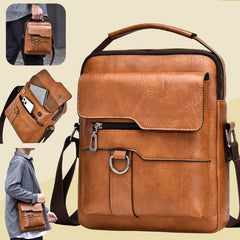 👜✨ Bolso Casual de Piel de Vacuno para Hombre – Elegante, Resistente y de Gran Capacidad