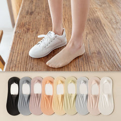 🧦【9 pares】 Calcetines de silicona antideslizantes, invisibles, superfinos y poco profundos para mujer
