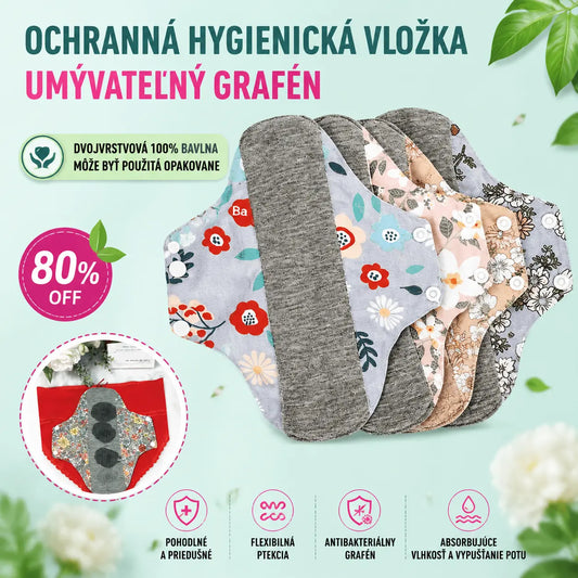 🔥🌈【5 kusov】Umyvateľná antibakteriálna grafénová vložka do spodnej bielizne proti pretekaniu