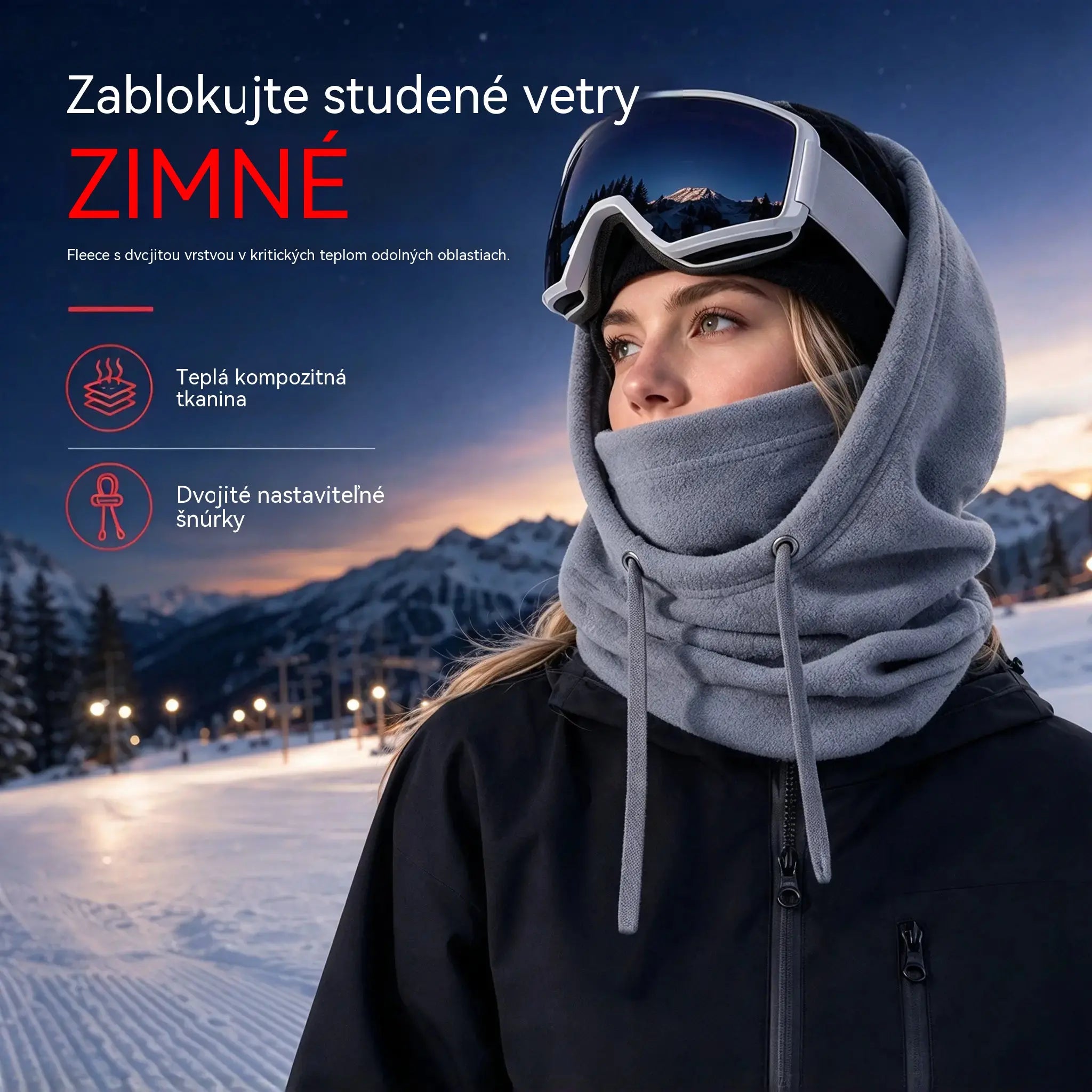 ❄️🧣 Zimná flísová termálna kukla | Hrubá vetruodolná kukla na lyžovanie, cyklistiku, motorku a outdoorové aktivity 🏍️🚴‍♂️