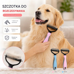 🐶【Kup 1 dostań 1 za darmo】Dwustronna szczotka do pielęgnacji i usuwania sierści zwierząt domowych