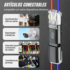 🥳 ¡50% de descuento! ⏰ 【1000 unidades en stock】 Conector de doble cable con hebilla de bloqueo, cierre de seguridad, antideslizante ⚡️