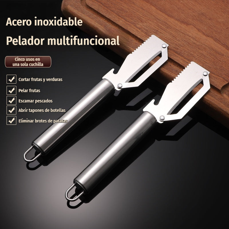 💥【Compra 2 y llévate 2 gratis】💥(4 artículos por 24 euros)🔪Pelador multifuncional de acero inoxidable🧅
