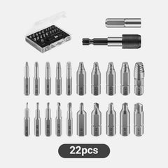 🔩 ⚡ Juego de 22 extractores de tornillos – Acero aleado; extrae pernos oxidados y con la cabeza barrida ✨