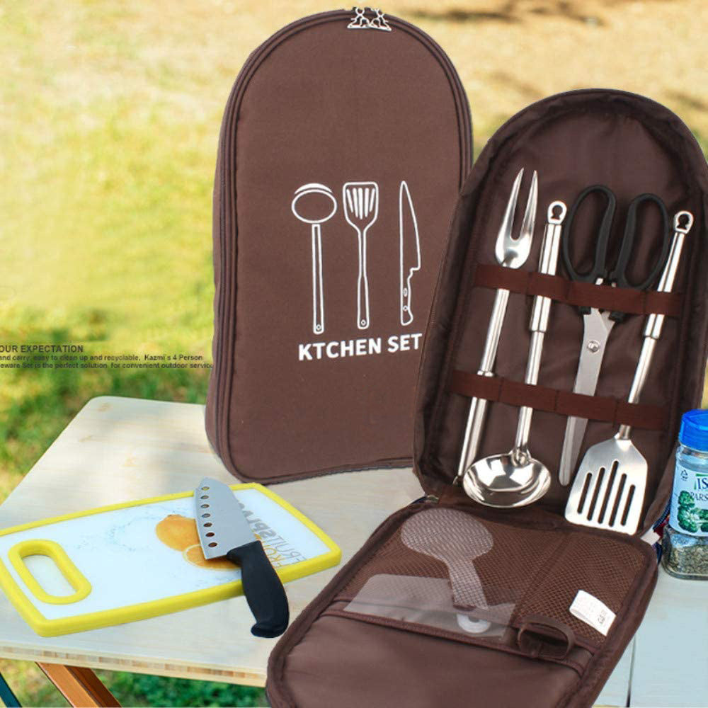 Bolsa de almacenamiento portátil para utensilios de cocina de exterior