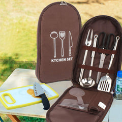 Bolsa de almacenamiento portátil para utensilios de cocina de exterior