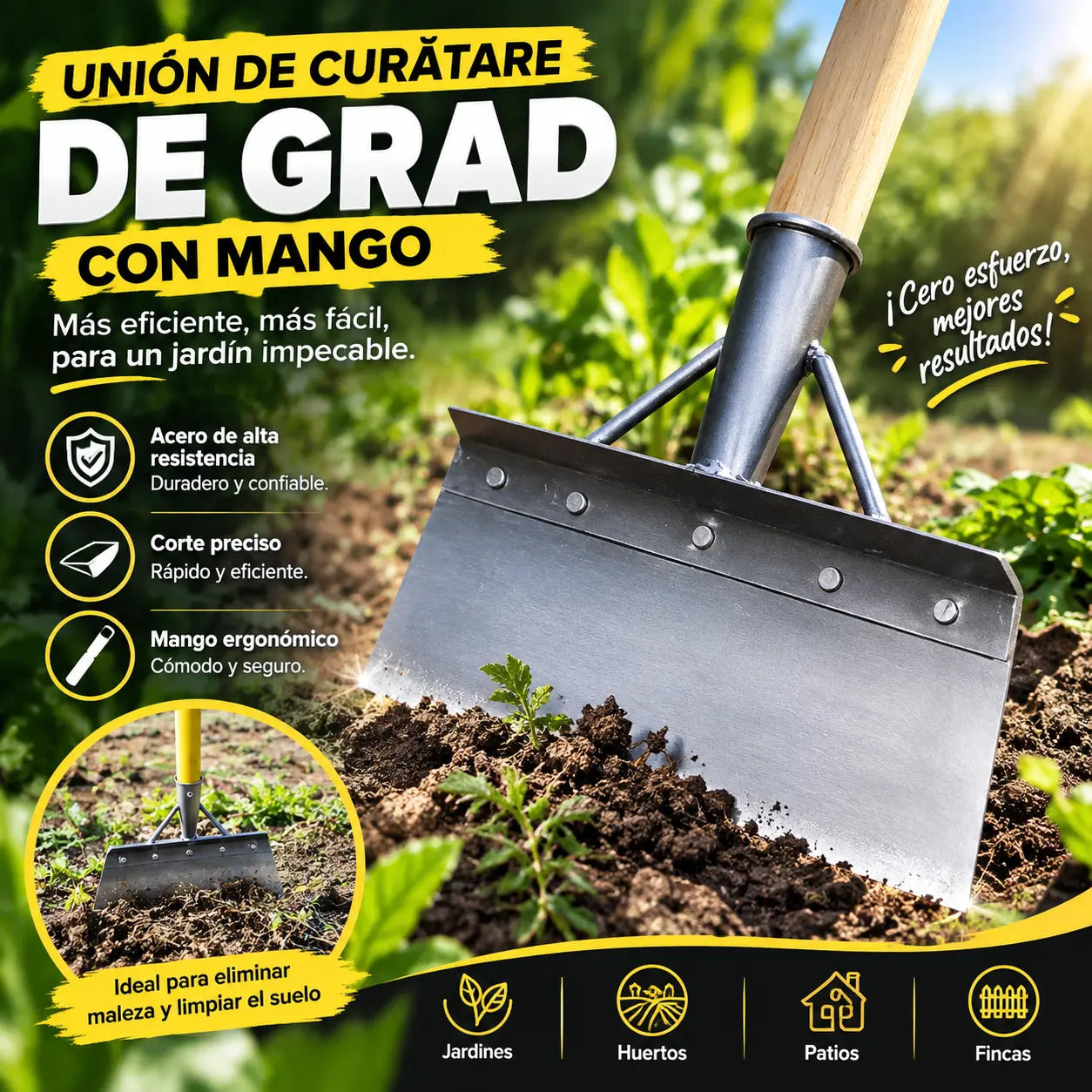 🔥 🐖🐏🐓La pala para herramientas de limpieza de estiércol de acero al manganeso es adecuada para jardinería para eliminar malezas y fertilizantes
