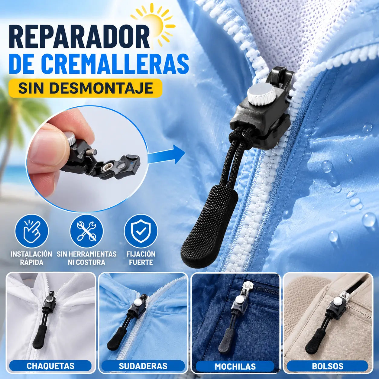 🔥（20 piezas）Herramienta universal de reparación de cremalleras