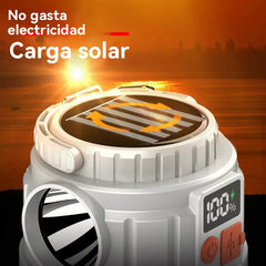 🏕️🌞Luz de camping con pantalla digital recargable solar LED multifunción de emergencia para exteriores