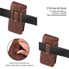 🔥 Funda para Móvil con Clip para Cinturón – Cierre Magnético, Resistente y con Ranura para Tarjetas