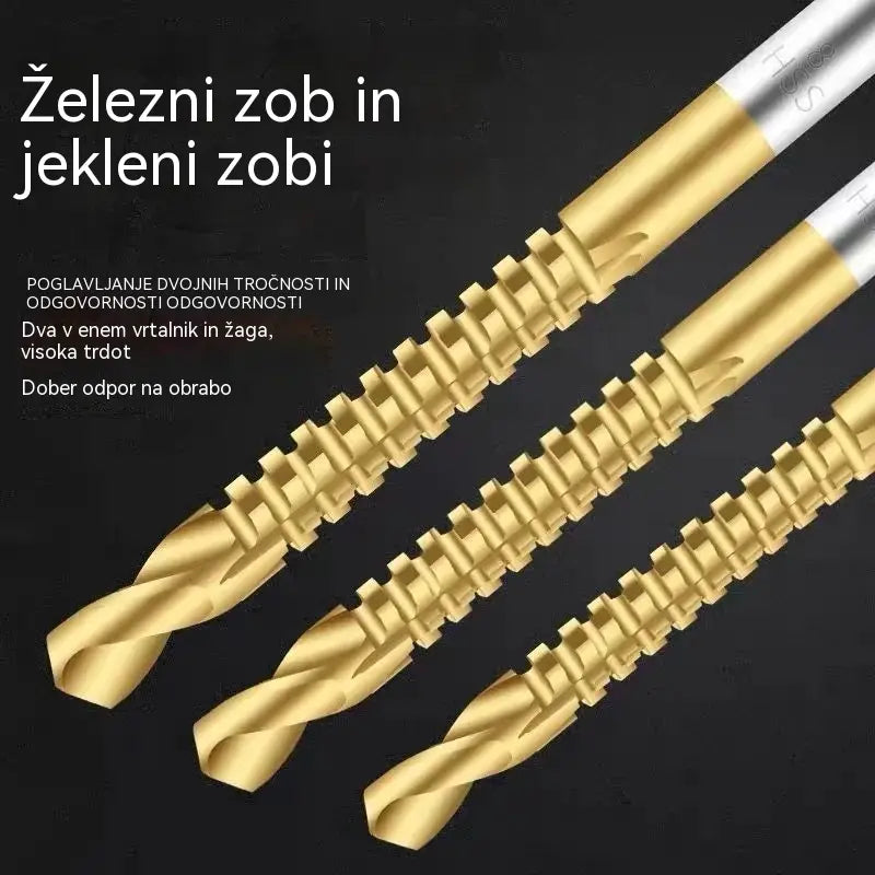 【6-delni komplet】⚙️ Komplet spiralnih svedrov: Izdelani iz hitroreznega jekla, prevlečeni s titanom in primerni za različne materiale 🧰