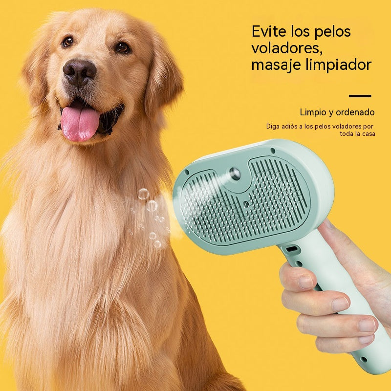 🐶🐱 Cepillo de vapor para mascotas | Peine desenredante y dispositivo para eliminar el pelo de perros y gatos 💧✨