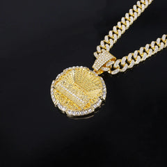 📢📢 ¡50% de descuento! ✨ Colgante Cuban Link con purpurina | Realza tu estilo al instante 💎