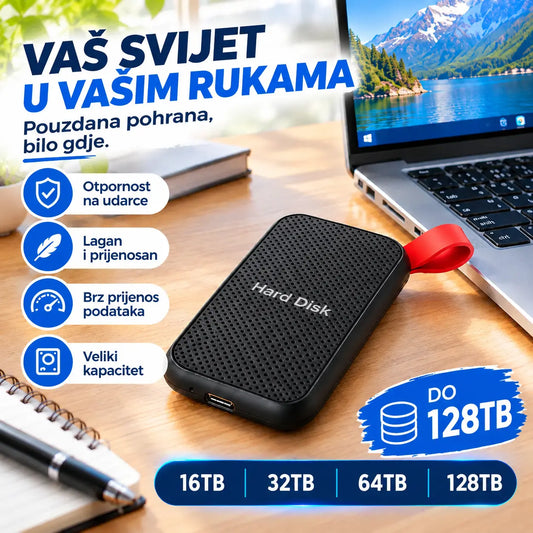 【16TB/32TB/64TB/128TB】⚡Prijenosni SSD diskovi velike brzine
