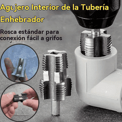 🛠️【Juego de herramientas para abrir roscas internas + orificios de roscas externas】⚙️🔩 Accesorio de Roscado para Tuberías de Agua